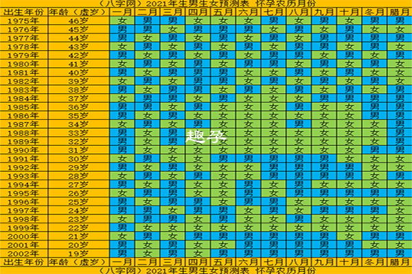 清宮表線上計算器也能推測胎兒性別